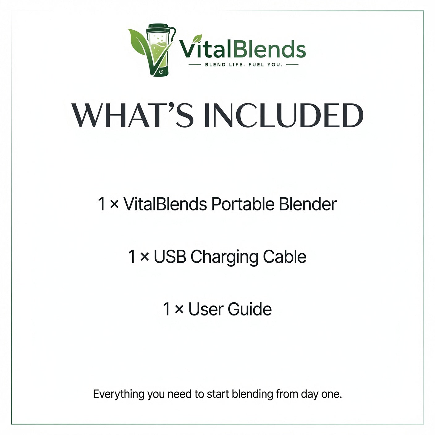 VitalBlends™ Portable Blender | USB Rechargeable Smoothie Maker