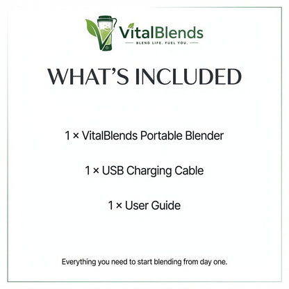 VitalBlends™ Portable Blender | USB Rechargeable Smoothie Maker