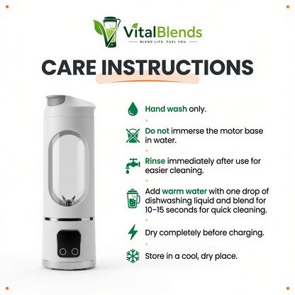 VitalBlends™ Portable Blender | USB Rechargeable Smoothie Maker